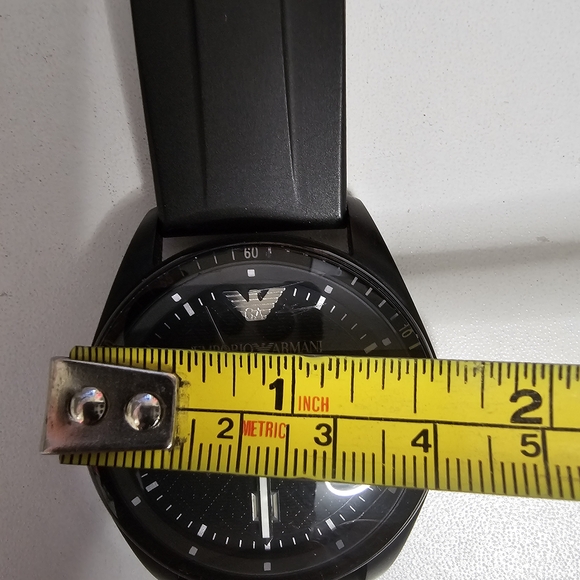 Emporio Armani AR0683 Black Men’s Watch – Rubber Strap - Picture 13 of 13